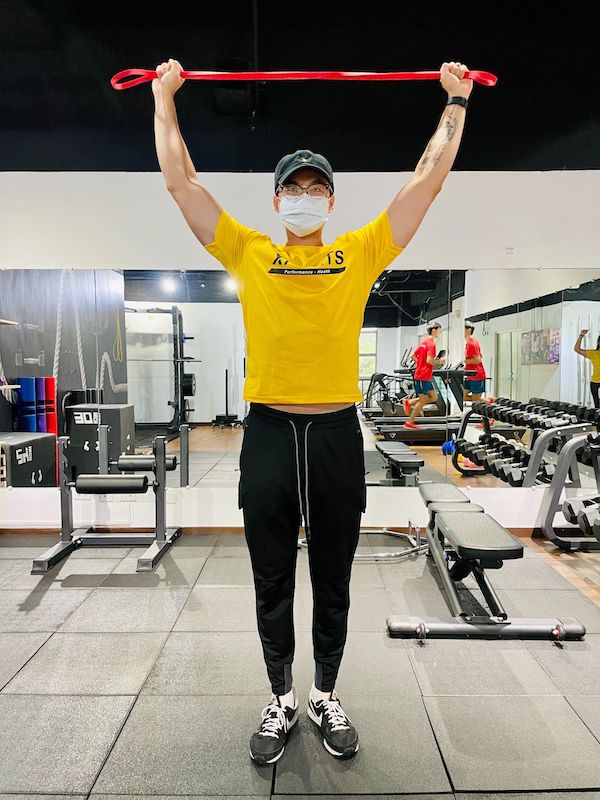 彈力帶訓練-背肌功能-LAT PULLDOWN 彈力帶下拉-1