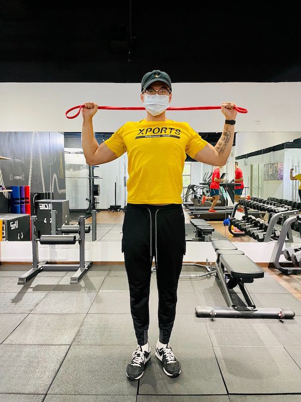 彈力帶訓練-背肌功能-LAT PULLDOWN 彈力帶下拉-2